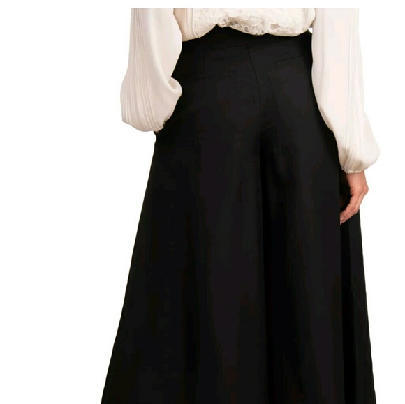 NWT Authentic Valentino Black Split Skirt Wide Leg - Picture 7 of 8